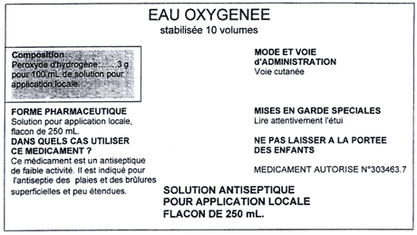 Eau Oxygénée 130 Vol, Peroxyde d'Hydrogène 